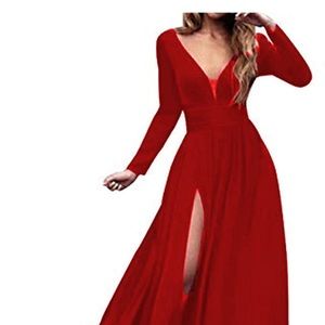 Red formal gown